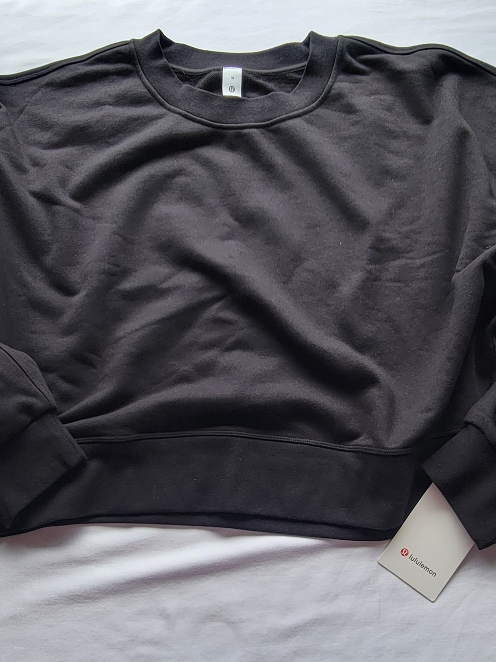 lululemon athletica Perfectly Cropped Black Crewneck